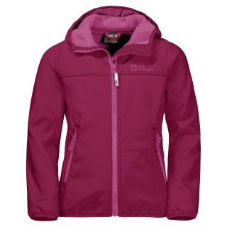 Jack Wolfskin Softshelljacke Fourwinds (wind-& wasserabweisend) rubinrot Kinder/Jugendliche